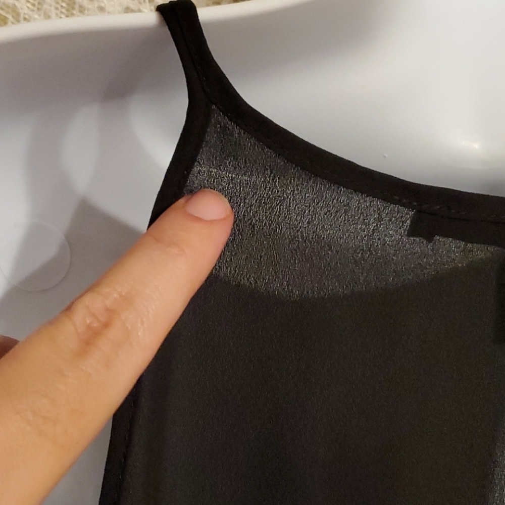 BCBGmaxazria asymmetrical thin black dress - Picture 12 of 12